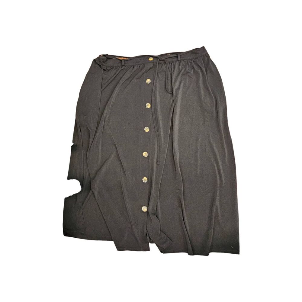 Terra & Sky Black Button Down Skirt Size 1X